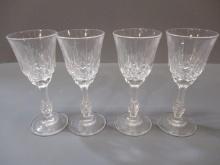 4 Cordial Crystal Glasses