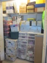 Closet Contents of Unsearched Sewing and Crafting Supplies
