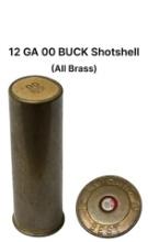 12 GA. 00 BUCK Shotshell - ALL BRASS!
