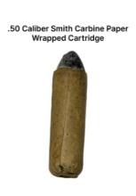 .50 Caliber Smith Carbine Paper Wrapped Cartridge