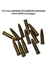 12rds. of 5mm REMINGTON RIMFIRE MAGNUM (5mm RFM) Cartridges