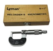 Lyman Reloader's 1" Micrometer in Case with Manual
