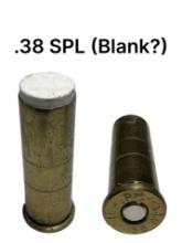 *UNIDENTIFIED* .38 SPECIAL (possibly blank) Cartridge