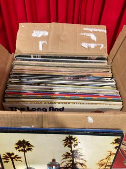 Assortment of 50+ Vintage Rock, R&B, & Folk Records incl, Eagles, Ohio Players, Barry Manilow