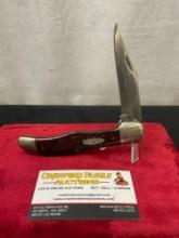 Vintage Case XX USA 1965-69 Laminated Wood 6165 SAB Folding Hunter Knife