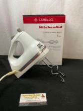 Kitchenaid KHM8732WH Cordless Hand Mixer & Classic Plus 5 Hand Mixer #KHM5TBWH2