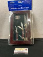 Remington Knife Set, 3 Folding Knives 420 Stainless Steel, Lock Blade, 2 Blade & 3 Blade models