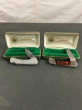 Buck Folding Pocket Knives - 50th Anniversary Convention Knives - Numbered 505 & 515