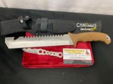 Camillus Carnivore X2 Machete w/ 8.5 inch blade, 2 in Fixed Blade, and nylon sheath