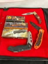 3x Frost Cutlery Folding Pocket Knives incl. Nighthawk, Deer Hunter, & American Wildlife