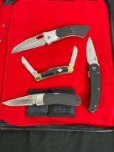 Collection of 4 Folding Pocket Knives - 3 single blade - 1 Quad Blade - See pics