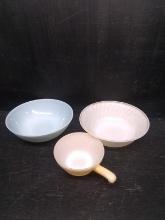 Collection Assorted Fire King Bowls (3)