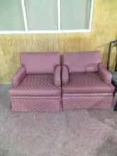 (2) Upholstered Club Chairs