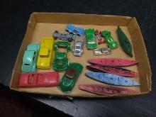 Assorted Vintage Plastic and Metal Toy Cars/Toys