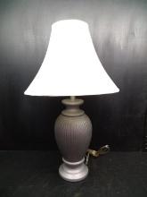 Contemporary Ceramic Ribbed Table Lamp