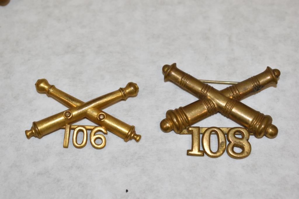 USA. Eleven Artillery Officers Collar Pin