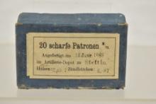 Collectible Ammo. 11.5 x 60R Munchen. 15 Rds