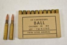 Collectible Ammo. 30 Cal M2. 22 Rds.