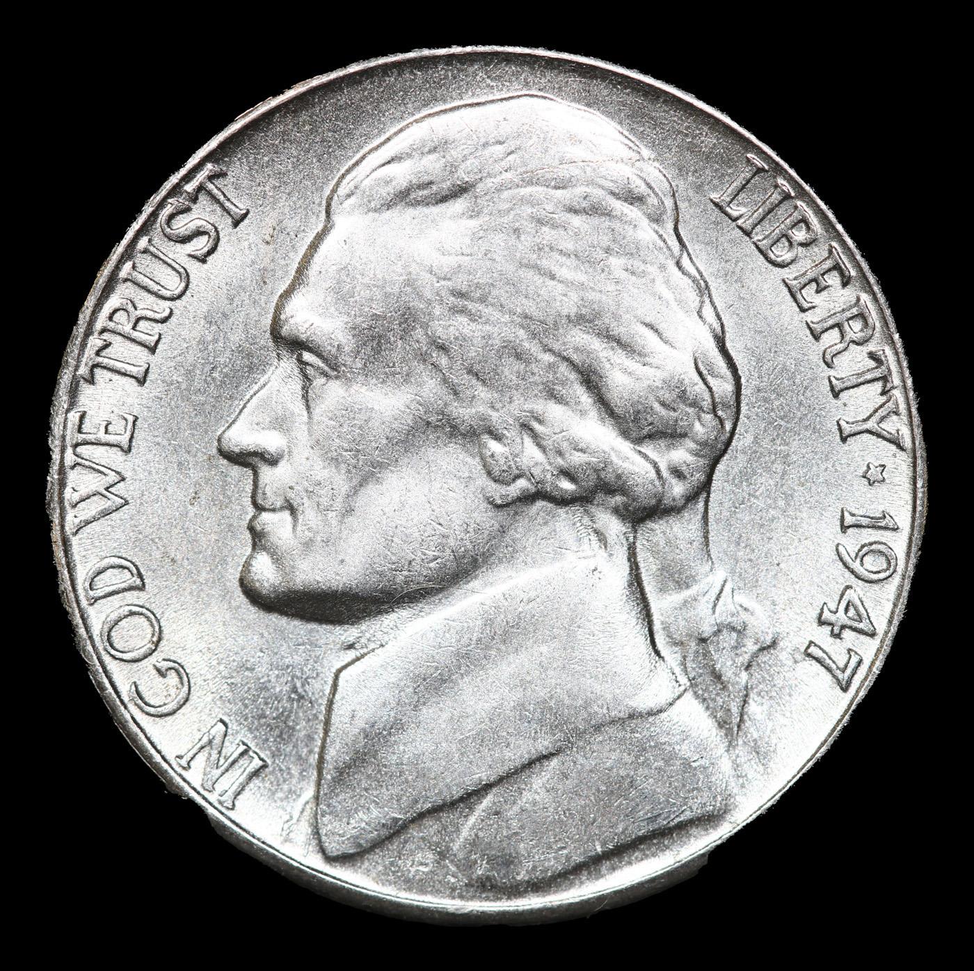 1947-s Jefferson Nickel 5c Grades GEM 5fs