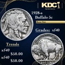 1928-s Buffalo Nickel 5c Grades xf