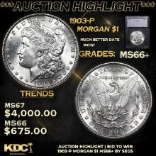 1903-p Morgan Dollar 1 Graded ms66+ By SEGS