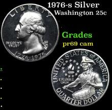Proof 1976-s Silver Washington Quarter 25c Grades GEM++ Proof Cameo