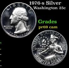 Proof 1976-s Silver Washington Quarter 25c Grades GEM++ Proof Cameo