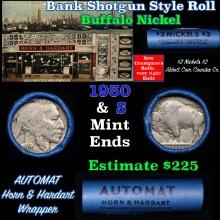 Buffalo Nickel Shotgun Roll in Old Bank Style 'Abbott Coin Counter & Automat' Wrapper 1930 & p Mint