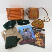 Girl Scouts Hats, Purses, Travel Books