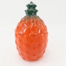 Hazel Atlas Orange Milk Glass Pineapple Jelly Jar
