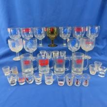 Pabst, Hamm's, Miller, Coors & Other Glass Barware