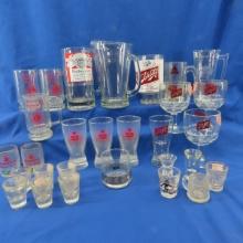 Budweiser, Schlitz & Other Glass Bar ware