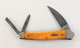CASE XX RARE ORANGE COLOR 6355 WH-SS SEAHORSE WHITTLER KNIFE