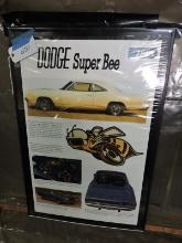Framed Poster / 1968 Dodge Super Bee / 24" X 36"