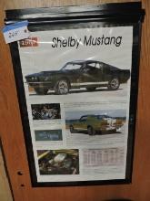Framed Poster / 1967 Ford Shelby Mustang / 24" X 36"
