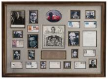 Framed Collection of Watergate Scandal Signatures and Photos