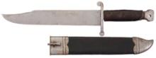 British Raj Made Bowie Style Hunting Knife with Latching Sheath