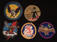 Five World War II American Aviation Unit Patches