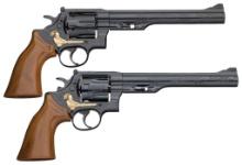 Two Factory Engraved High Standard Crusader Revolvers