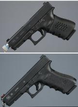 Two Glock Semi-Automatic Pistols with Holsters