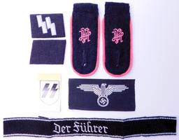 German WWII Waffen SS Insignia Grouping