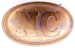 Confederate Civil War North Carolina NC Cartridge Box Plate