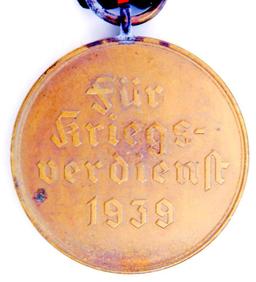 German WWII Military 1939 War Merit Medal