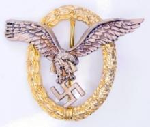 German World War II Luftwaffe Pilot Observer Badge