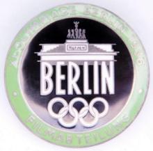 German WWII 1936 Berlin Summer Olympics Film Maker Badge