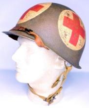 US WWII Army MEDIC D Bail Combat Helmet