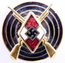 German WWII Senior Gold Hitler Youth HJ Marksman Shooting Badge