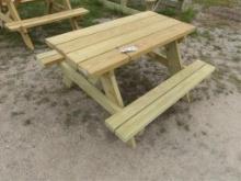 PICNIC TABLE FOR CHILDREN 4'X2'X26"