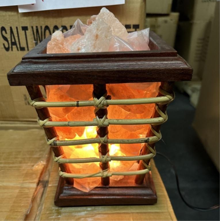 ZENNERY HIMALAYAN SALT ROCKS IN WOODEN BASKET (NEW)