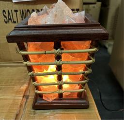 ZENNERY HIMALAYAN SALT ROCKS IN WOODEN BASKET (NEW) (YOUR BID X QTY = TOTAL $)
